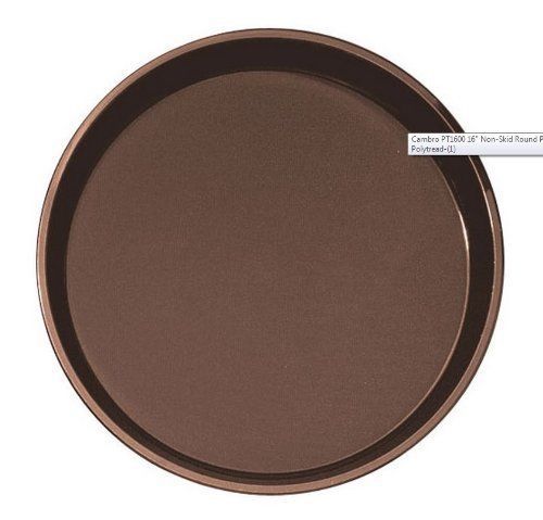 Cambro ( PT1600-110) Round Polypropylene Polytread Non-Skid Serving Tray, 16in