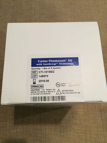CooperSurgical Carter-Thompson CloseSure System-ref CTI-1015SG. Expires 06-2018