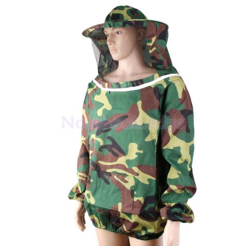 Beekeeping jacket veil bee protect jumpsuit dress smock equipment green camo for sale