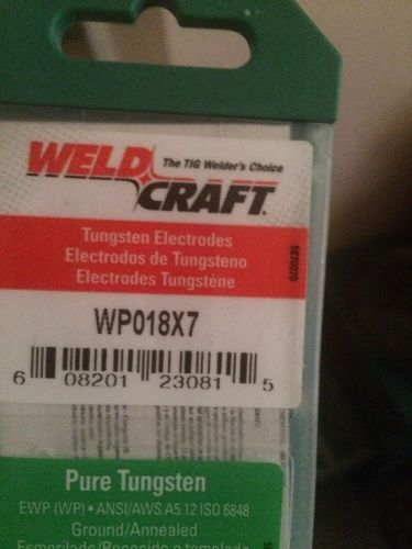 Weldcraft WP018X7 Pure Tungsten Electrode 1/8&#034; X 7&#034; Pkg = 10