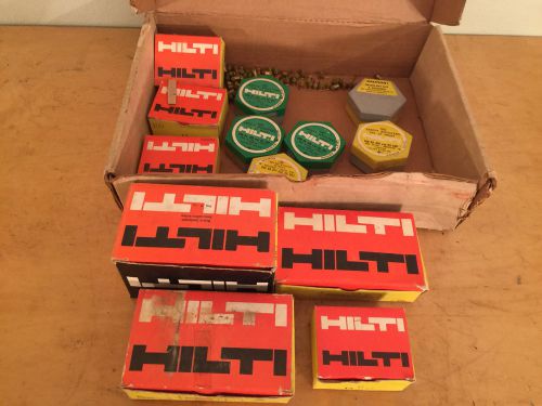 HILTI Powdwer Acuated FASTENERs and Charges. Large Lot - W6-38-17-S12 + More