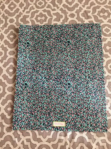 Lilly Pulitzer Blue &amp; Pink Animal Print Two Pocket Standard Size Folder