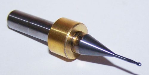 1.0mm (.0394&#034;) carbide 2 flute endmills, ball end, xtra long reach 6mm shank for sale