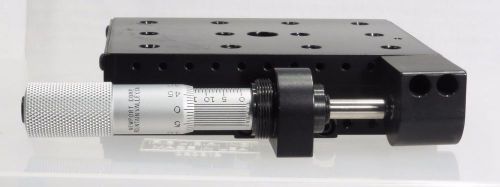 New newport 421 ball bearing translation stage/slide w/25mm starrett micrometer for sale