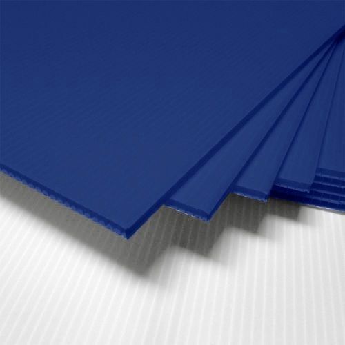2 pack dark blue corrugated blank sign sheet 4mm x 48&#034; x24&#034; horizontal signs for sale