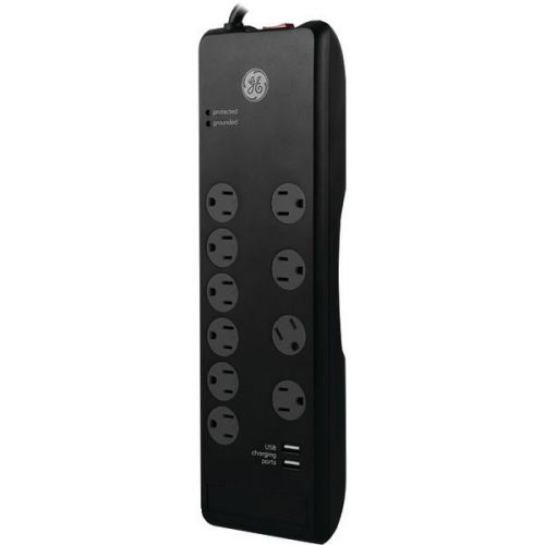 GE 14096 Surge Protector 2 USB Ports/10 Outlets 6&#039; Cord