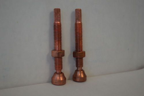 Lot of 2 3&#034; x 3/8 De-Sta-Co Copper Swivel Foot Spindle Assembly NEW w Nut 210206