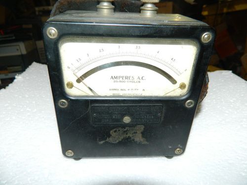 Weston Electrical Co A.C. AMPERES A.C. Gauge Model 433 STEAMPUNK Bakelite 1940&#039;s