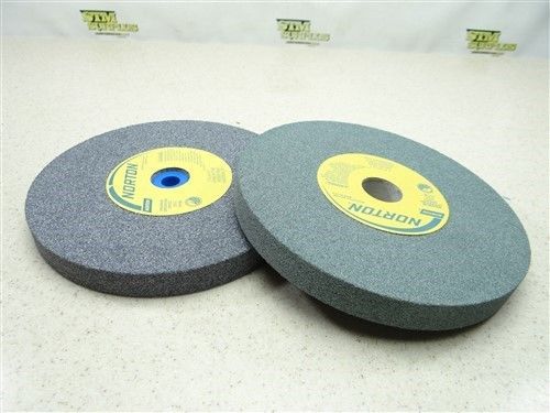 NEW LOT OF 2 GRINDING WHEELS 7&#034; W/ 1&#034; BORES NORTON