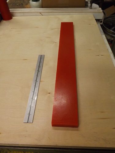 5/8 x 2 3/4 x 24&#034; 75D Red Polyurethane Sheet/Plate/Bar