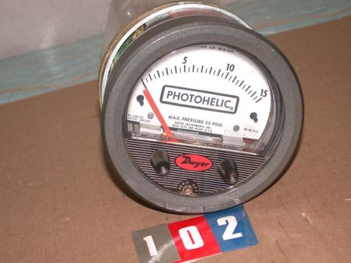 Dwyer photohelic gage 3015 pressure gauge 0-15 iw  circuit hh 117 vac free s&amp;h for sale