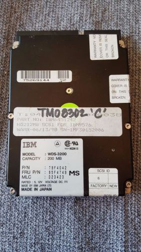 200 MB IBM HARD DRIVE MODEL WDS-3200