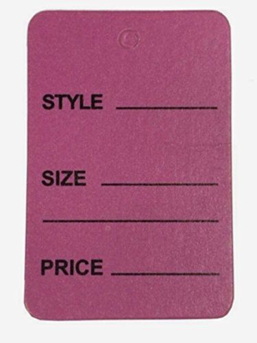 1000pcs Purple Color One Part Unstrung Perforated Price Coupon Tag Clothing