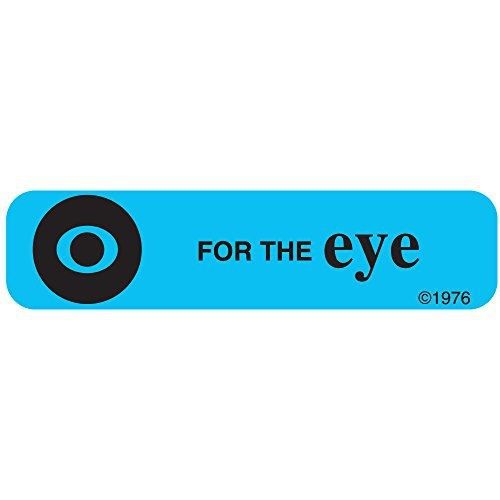 PHARMEX 1-18G Permanent Paper Label, &#034;FOR THE EYE&#034;, 1 9/16&#034; x 3/8&#034;, Blue (500