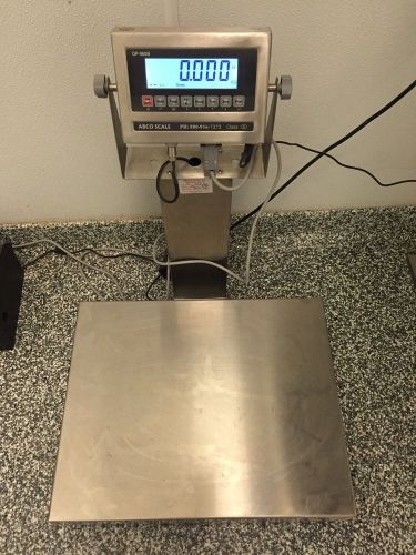 Bench scale stainless steel with ab900b indicator  capacity 300lb x .05lb w for sale