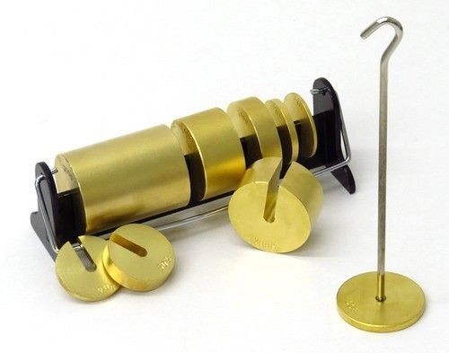 Seoh slotted weight set of 10 brass with stand and hanger for sale
