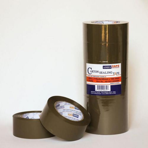 72 Rolls Premium Brown Carton Box Sealing Packing Tape 2.5 Mil 2&#034;x110 yard