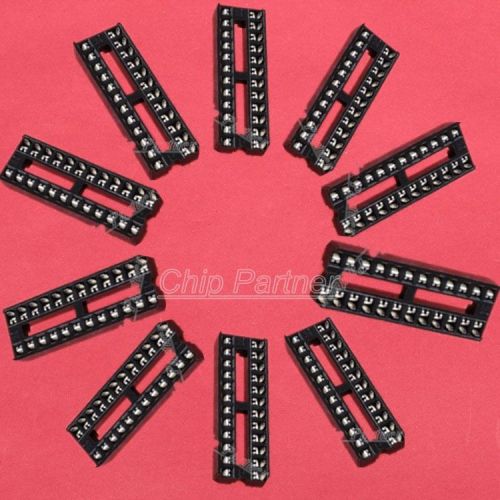 10pcs 24 pins narrow dip ic sockets adaptor solder type socket for sale