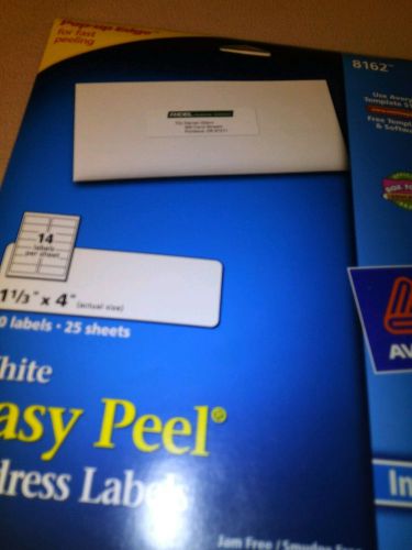 Easy Peel White Inkjet Mailing Labels Permanent Adhesive Free Ave8162