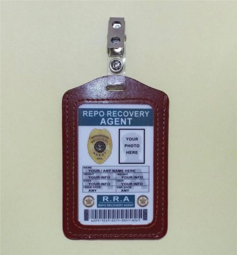 Repo Recovery Agent ID Badge &gt;CUSTOMIZE WITH YOUR PHOTO &amp; INFO&lt; Repossession ID