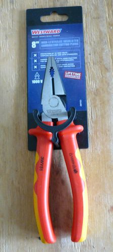 WESTWARD Insulated Linemans Pliers, 8&#034; Overall Length