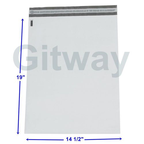250 pack 14 1/2&#034; x 19&#034; white poly bag mailers shipping envelopes self seal bags for sale
