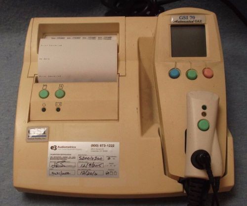 Grason Stadler GSI 70 Audiopath Audiometer Tested OAE Just Calibrated GSI70 Lc62