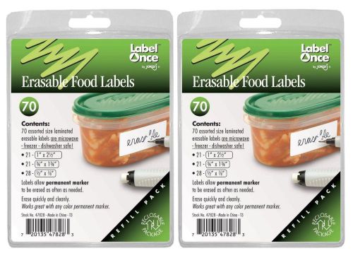 Jokari 2 count label once erasable food labels starter kits with pen and new for sale