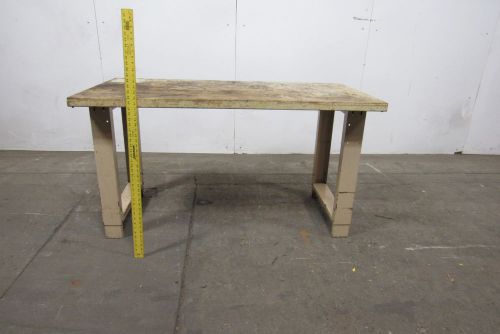 Industrial work bench kitchen table  30x60&#034; butcherblock top for sale