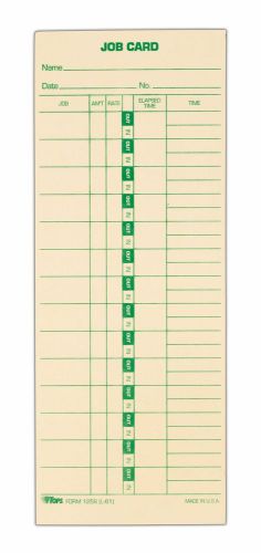 Tops job cards (replaces l-61 15-800622) 1-sided 3-1/2&#034; x 9&#034; manila green pri... for sale