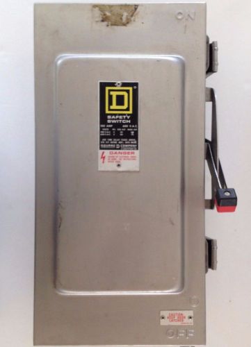NEW / NEVER USED - SQUARE D Stainless Steel Safety Switch 100AMP Catalog# H363DS