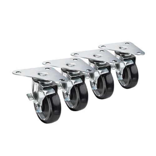 Krowne 28-161s large triangle heavy duty plate caster swivel with lock set of 4 for sale