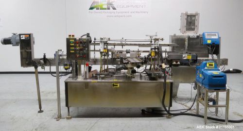 Used- krones model rondella wraparound hot glue labeler using cut stack-fed labe for sale