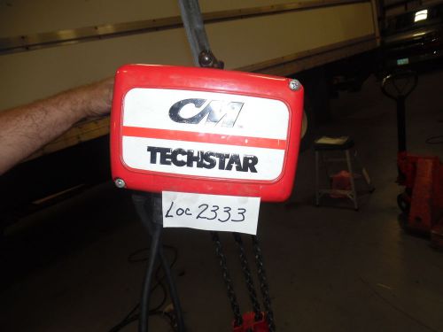 Cm 1ton techstar electric  hoist model h   code #3833a   loc2333 for sale