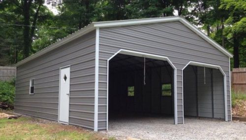 22 x 26 x 9 metal building delivered and installed - two car garage and storage for sale