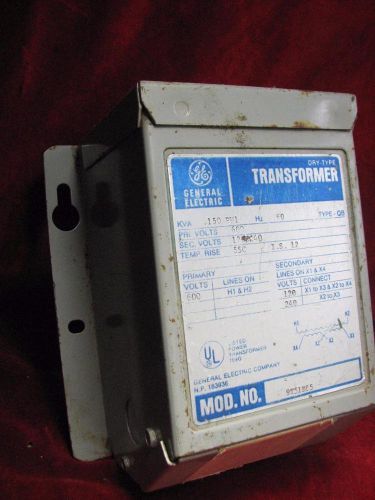 Ge  dry type transformer 0.150 kva 600v - 120/240v part # 9t51b85 for sale