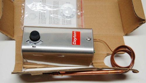 Dayton line voltage thermostat 2nnt3, stainless, control range -30 to 90, spdt for sale