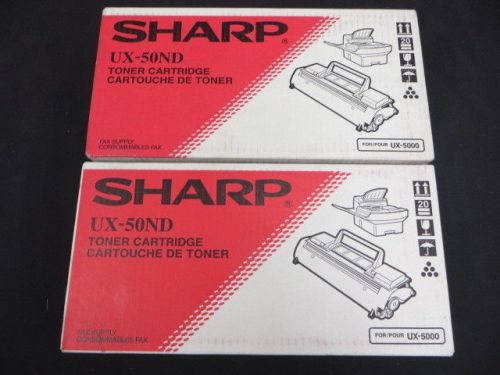 Lot of 2 Genuine Sharp UX-50ND Black Toner Cartridge UX-5000 OEM Sealed box