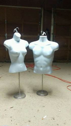 2 mannequins half male half female