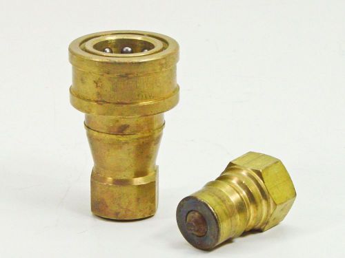 Tomco THK41/2&#034; NPT Brass Male/Female Hydraulic Couplings Plug Set TK4-26-002