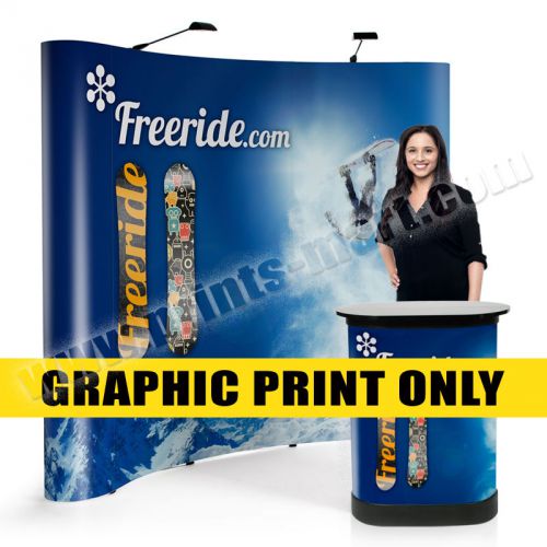 8&#039; Trade Show Graphic Pop Up Display Exhibits Booth Replacement Banner Printing