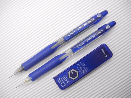 Blue barrel Pilot PROGREX  0.5mm &amp; 0.7mm mechanical pencil free leads(Japan)