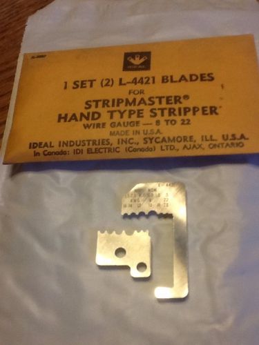 IDEAL STRIPMASTER BLADES 1set(2) L-4421 Wire Gauge 8-22