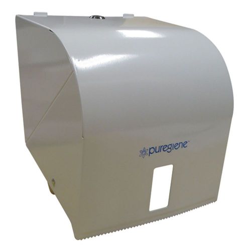 Puregiene 110060 towel roll dispenser white metal steel 310x220x190 mm free post for sale