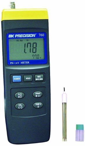 BK Precision 760KIT Intelligent pH Meter with Probe, 0 to 14 pH Range, +/- 0.02