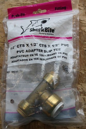 Sharkbite 1/2 cts x 1/2 cts x 1/2 pvc slip tee adapter for sale