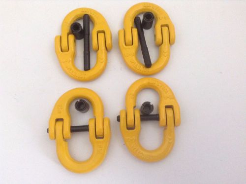 4 ea 3/8&#034;  gr 80 coupling link hammerlock wire rope chain connector wll 6930 lbs for sale