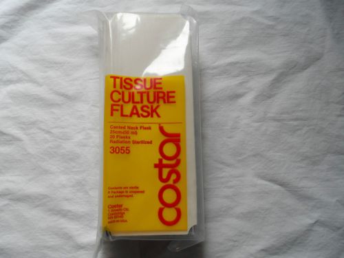 PACKAGE OF 20 COSTAR TISSUE CULTURE FLASKS 25CM CANTED NECK STERILIZED #3055 NIP