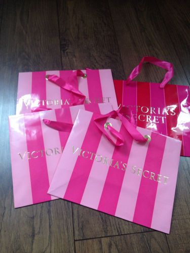 Lot Of 4 Victorias Secrets Paper Shopping Bags