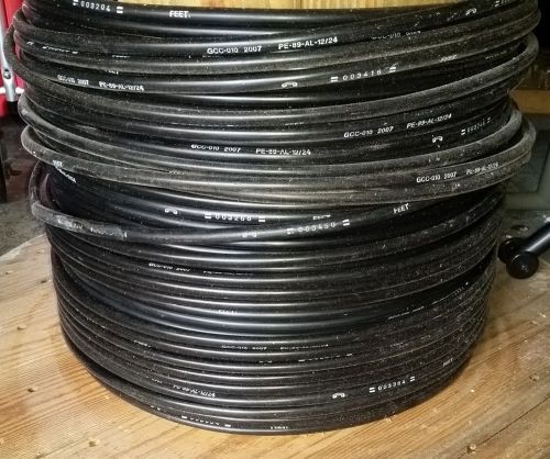 Direct burial pe-89-al shielded outside plant 12/24 telephone cable 250&#039; gcc-010 for sale